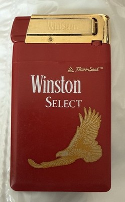 Vintage Red Winston Select Slim Lighter *** Free Shipping ***
