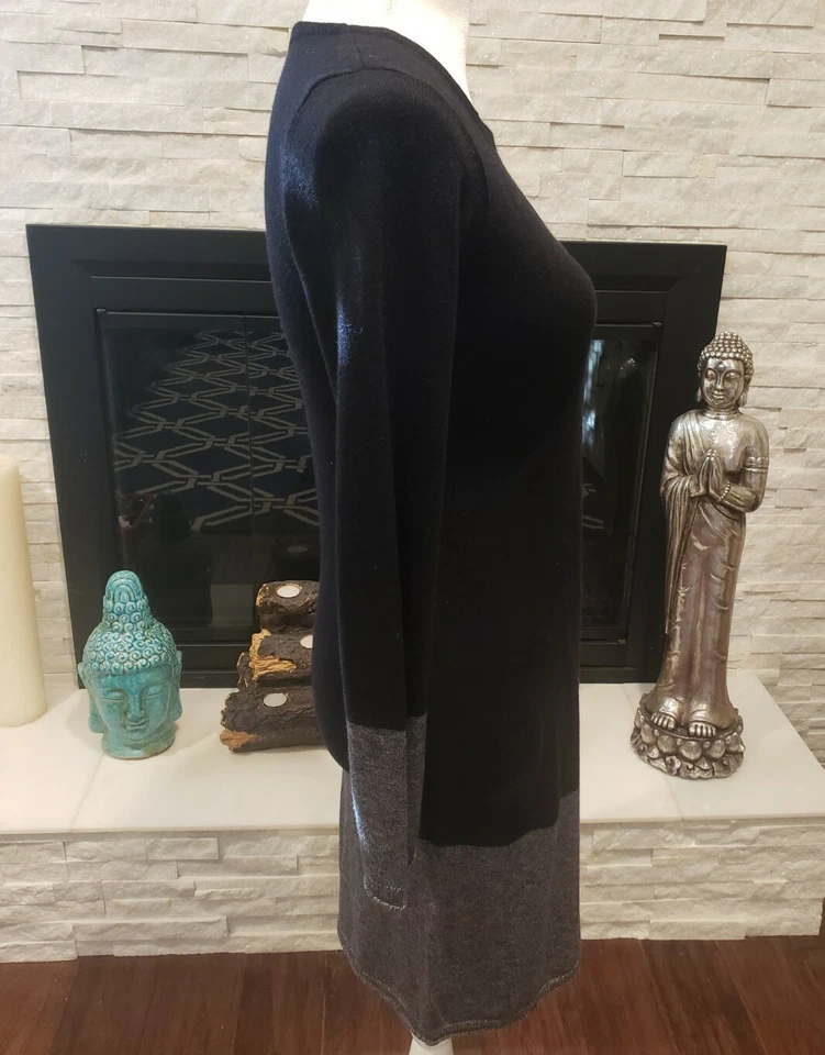 VESTIDO DE INVIERNO FILOSOPHY TEJIDO MEZCLA CACHEMIR NEGRO Foto 3 de 4