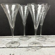 Crystal Champagne Flutes Set of 4 - Handmade - Romanian - Vintage
