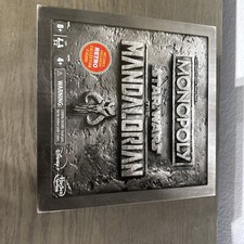 Star Wars The Mandalorian Monopoly w Retro Collection Figure Hasbro Board Game