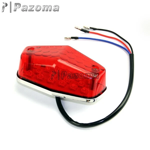 Motorcycle Lucas Style 12V LED Rear Brake Stop Taillight For BSA Norton Chopper - Image 4 of 4