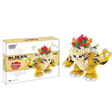 Super Mario The Mighty Bowser Building Blocks Set With Box - Import Fees Covered