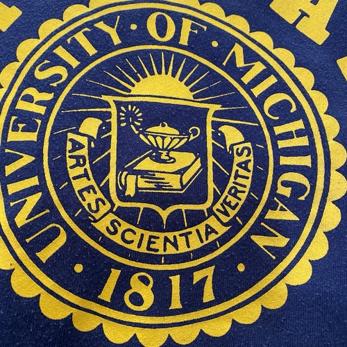 Sudadera De Colección Años 80 Universidad De Michigan Wolverines XL Cuello Hecha en EE. UU. - Imagen 4 de 15