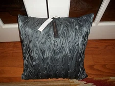 NIP Donna Karan Peacock Chevron Smocked 18x18 Decorative Bed Pillow $188