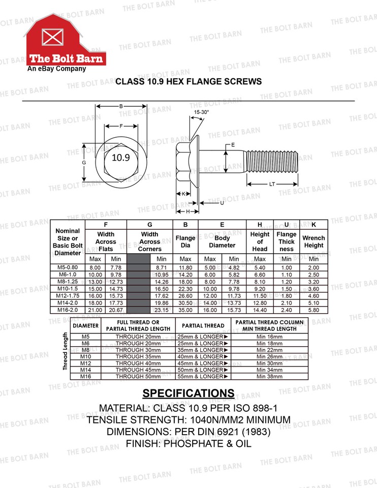 366-Piece Metric Grade 10.9 Flange Bolt & Lock Nut Assortment - Hex Flange Head - The Bolt Barn