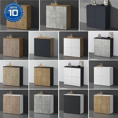 Kommode Möbel Sideboard Mehrzweckschrank Push-to-Open Aufbewahrungsschrank NEU