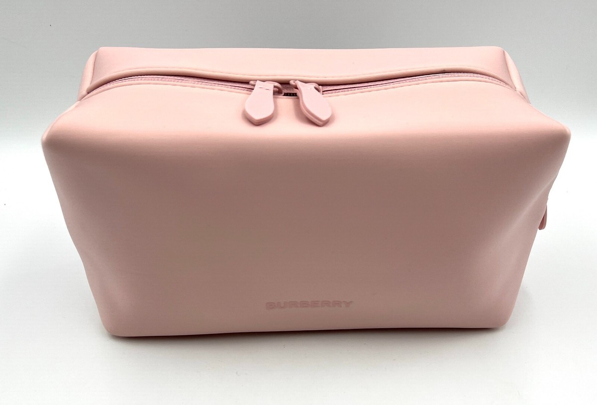 New! Burberry Logo Clutch Toiletry Bag Cosmetic Pouch Travel