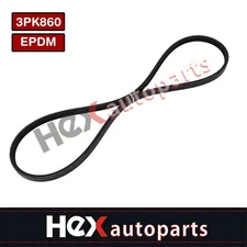 33.86 in EPDM Serpentine Belt 3PK860 for 2004-2007 2008 2009 Toyota Prius 1.5L
