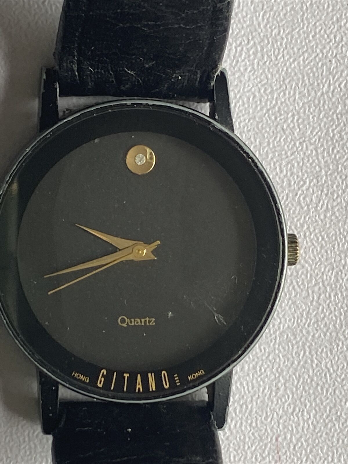 Women’s Quartz GITANO Black Face Wristwatch Black Band