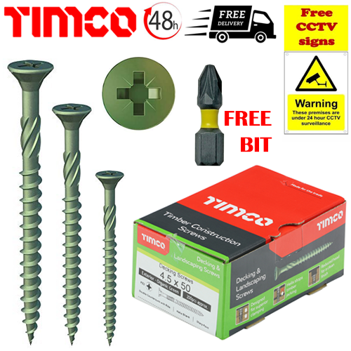 TIMCO Decking Screws External TIMBER Landscape Fencing Wood Screws Anticorrosion eBay