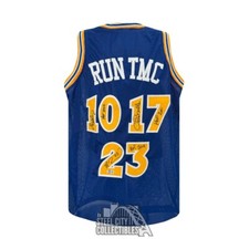 RUN TMC HOF Autographed Golden State Custom Blue Basketball Jersey - BAS