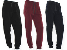 Men Active Fleece Jogger Pants Plain Sweatpants Drawstring Gym
