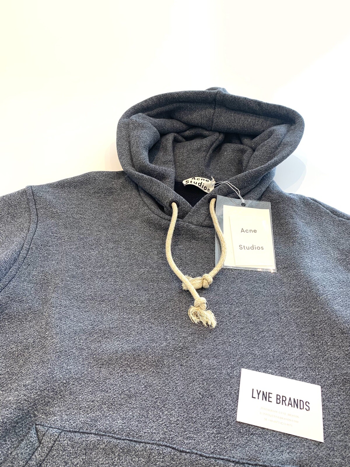 Acne Studios Reverse Label Blue Sweatshirt Hoodie - Size Large - RRP £345 image 2