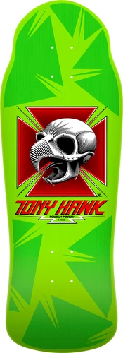 Powell Peralta BONES BRIGADE Tony Hawk CHICKEN SKULL Skateboard Deck LIME