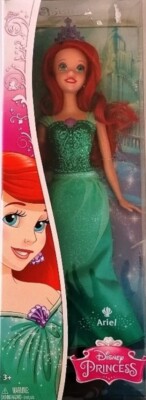 Mattel Disney Sparkle Princess Ariel Doll My Little Mermaid green sparkly dress