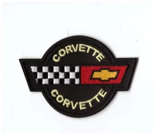 New 2 5/8 X 3 3/4" Chevrolet Corvette Iron on Patch Free Ship