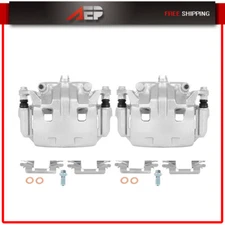 Front Left Right Brake Calipers w/ Bracket Kit 2PCS For 09-2012 Suzuki Equator