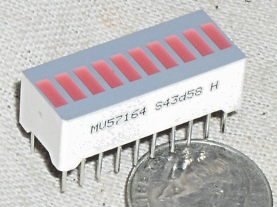 NEW EVERLIGHT M V57164 630NM 10 SEGMENT RED LED BAR-GRAPH DISPLAY 20-PIN DIP USA
