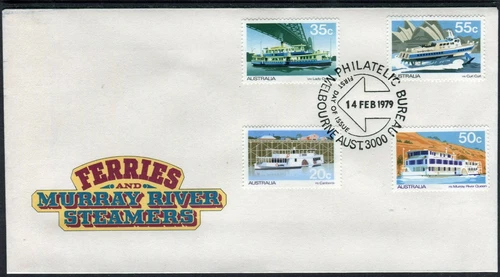 1979 Australia Ferries And Steamers Set Of 4 First Day Cover, Very Good Cond