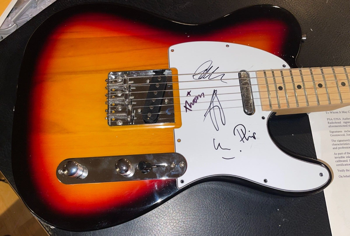 Radiohead Complete Group Creep Signed Electric Guitar Thom Yorke