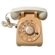 Bell System Rotary Dial Telephone Peach 1970s Landline Western Electric Untested