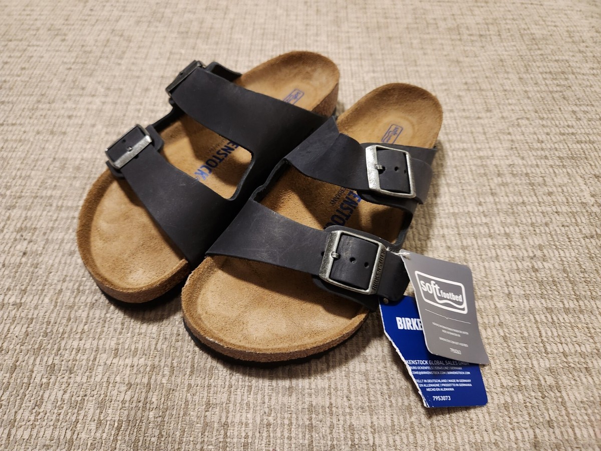 BIRKENSTOCK Arizona BS 36 ブラック Birkenstock Arizona Split Leather & Suede Sandal, 36, Black