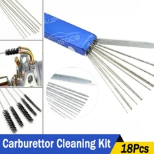 13pcs Carburetor Carb ATV Motorcycle Small Engine Cleaning Brushes Wire Tool Kit