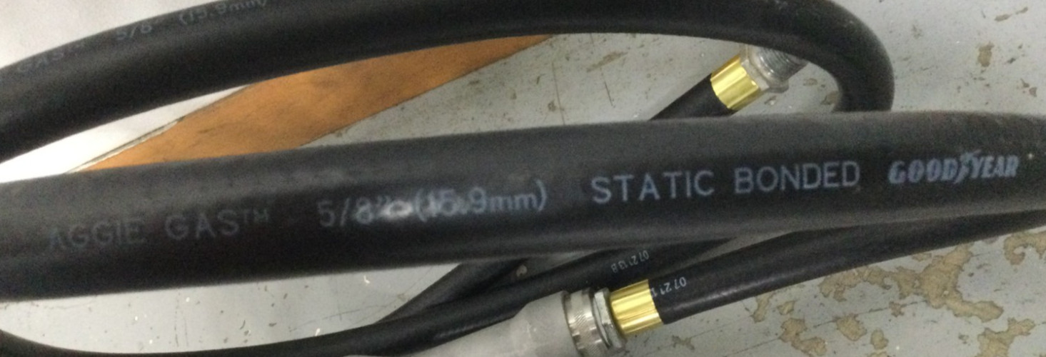 Genuine Aggie Gas Goodyear 5/8" Static Bonded Hose with GPI Manual Fuel Nozzle
