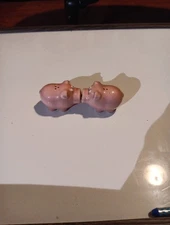 Pink Ceramic Magnetic Kissing  Pig Salt and Pepper Shakers With Original Stopper