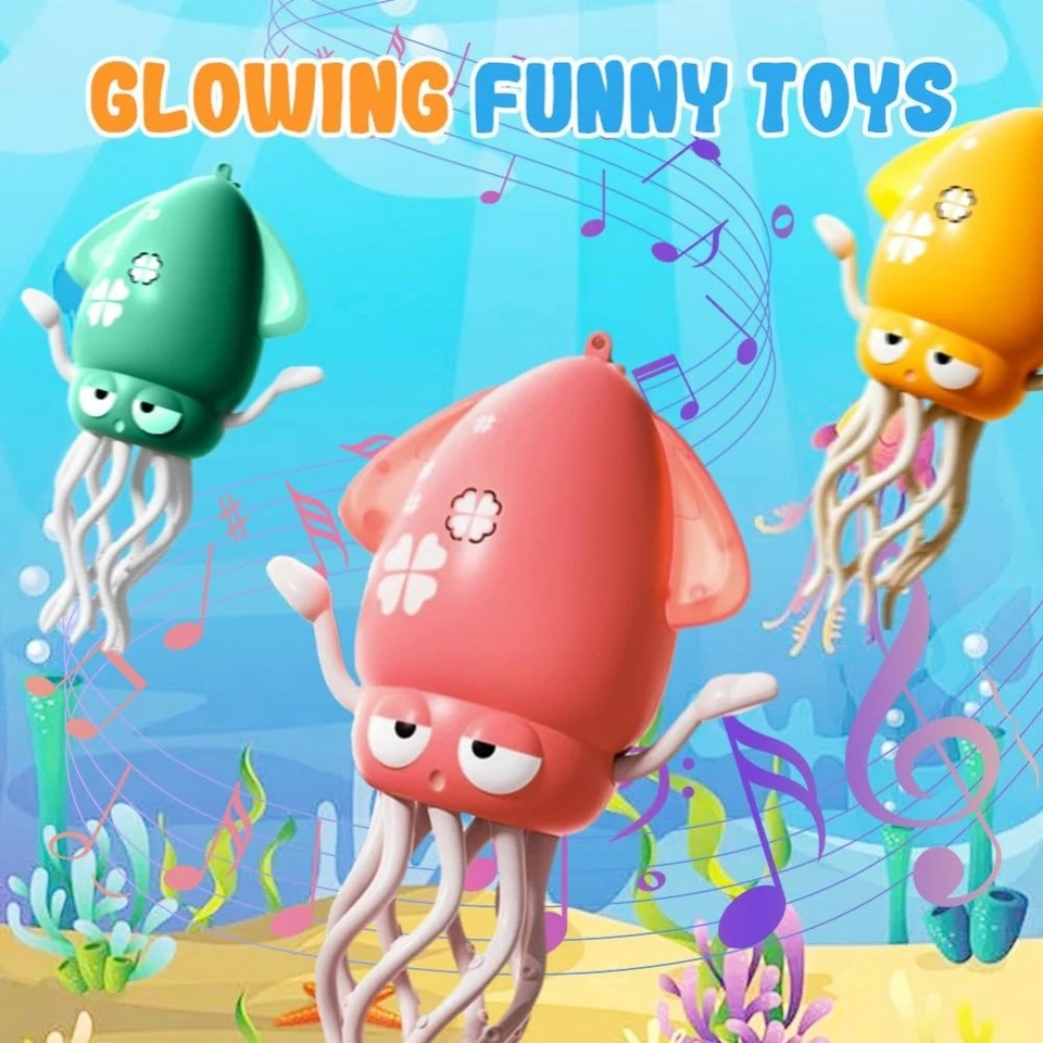 Juguete para bebé pulpo bailando, juguete eléctrico para gatear barriga con música y luces Foto 4 de 4