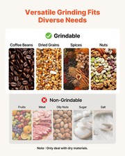 2000g Electric Grain Mill Grinder, 3400W 32000RPM High Speed Spice Corn Dry Grin
