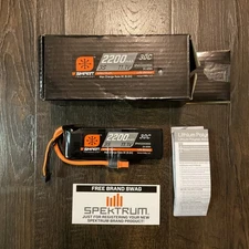 Spektrum SPMX22003S30 - Smart 11.1V 3S LiPo Battery, 30C 2200mAh, IC3