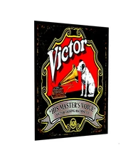 RCA VICTOR DOG STICKER SIGN LITTLE NIPPER GRAMOPHONE VINTAGE REPLICA 4 SIZES