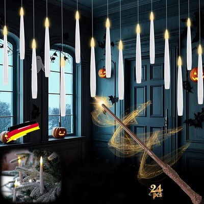 Schwebende Harry Potter Kerzen mit Zauberstab 24Stk mit Zauberstab Fernbedienung