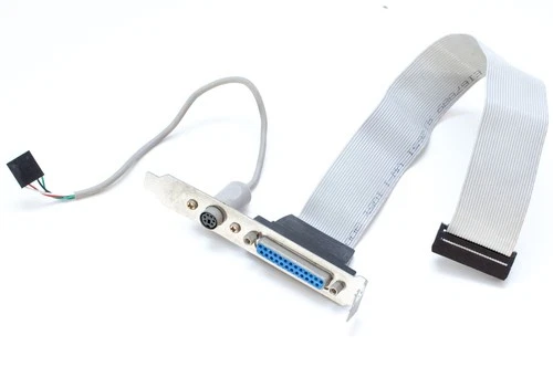 PC expansion slot bracket parallel DB-25 port & PS/2 port for AT motherboard