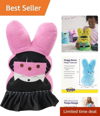 15-Inch Pink Emo Bunny Peeps Plush - Perfect for Easter Baskets & Playtime