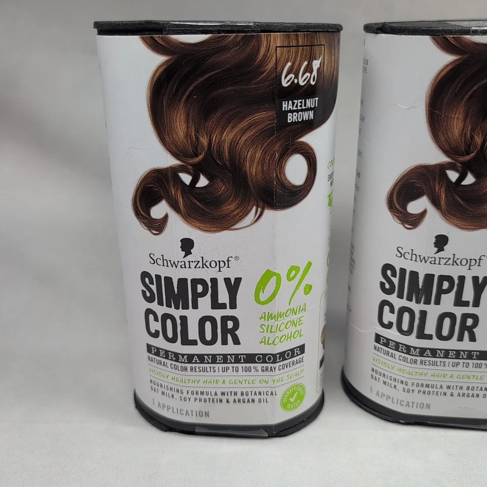 Schwarzkopf Simply Color, Color Permanente, 6.68 Marrón Avellana, Pack de 2 Foto 2 de 4