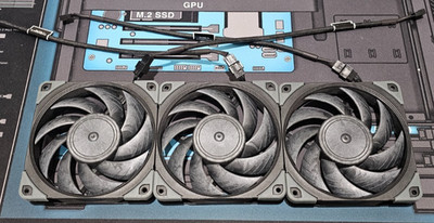Noctua NF-A12x25 PWM chromax.black.swap 120mm Case Fan - Lot of 3 - Black