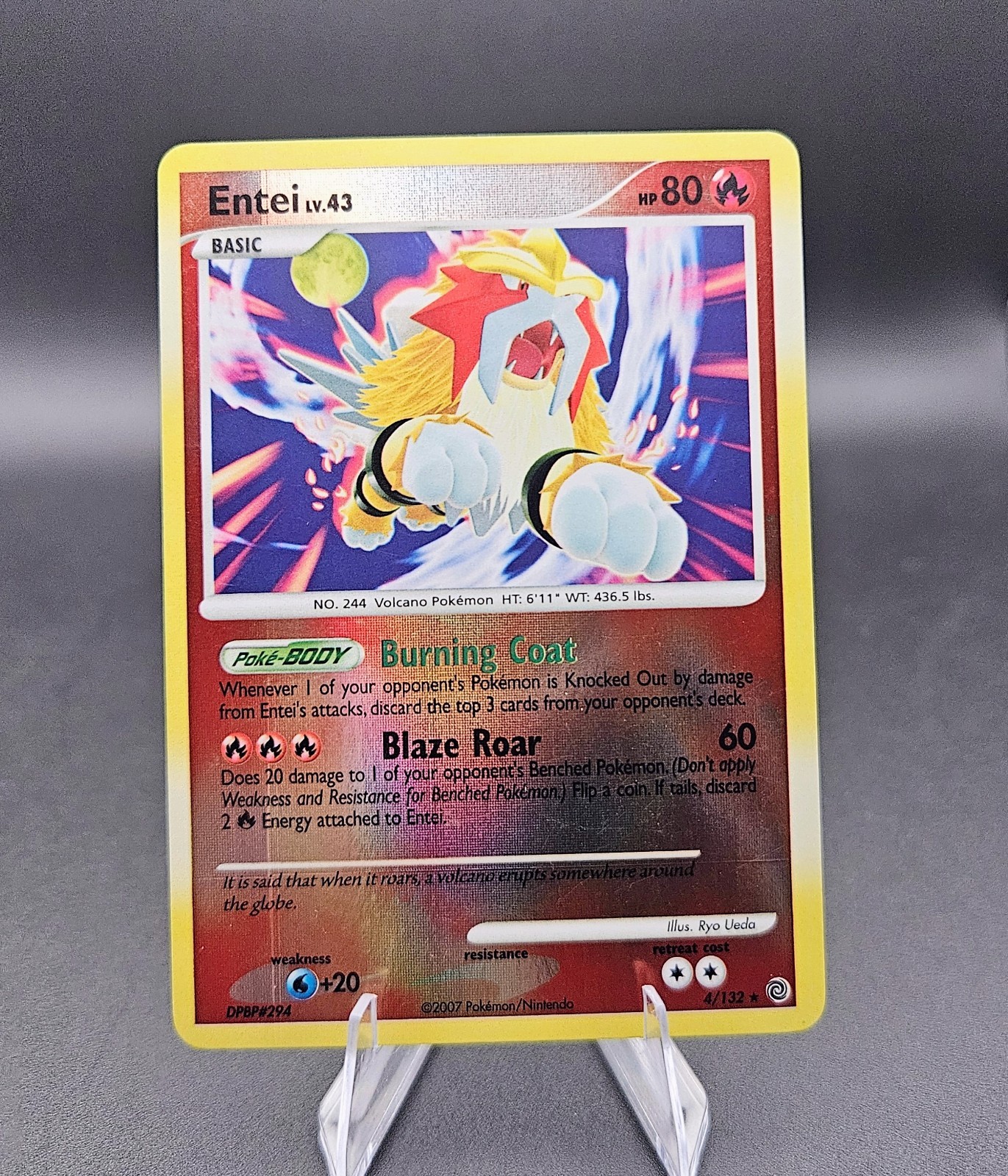 Entei 4/132 - Secret Wonders Reverse Holo Pokémon TCG - NM Unplayed