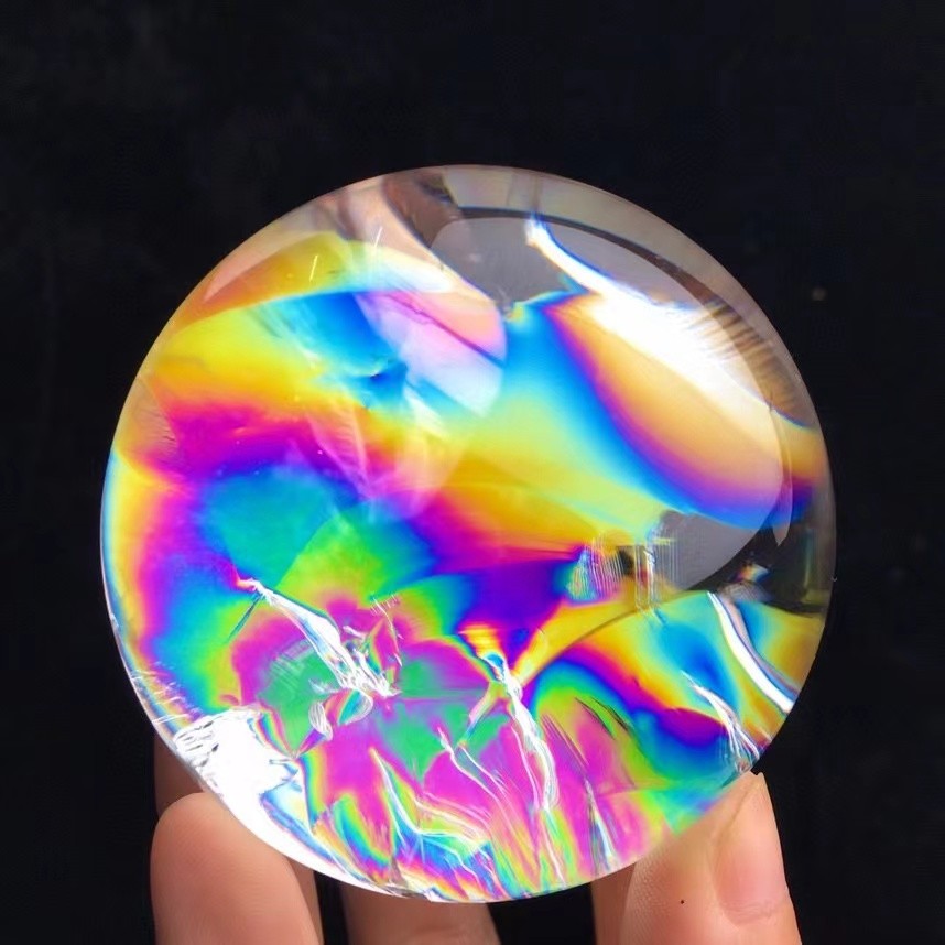 61mm Natural High quality Rainbow clear quartz ball crystal sphere 330g