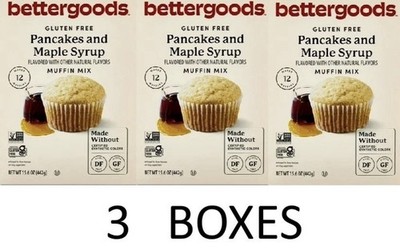bettergoods Pancakes & Maple Syrup Muffin Mix GLUTEN FREE 15.6 oz Box - 3 BOXES
