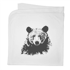 'Bear Portrait' Cotton Baby Blanket / Shawl BY00040227