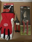 LOT Felco 2 Pruners Pruning Shears Gloves XL Corona Long Straight Snip AG 4930