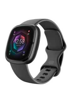 Sensation de Fitbit 2 Graphite Boîtier en aluminium & Bande grise de l'ombre [nouveau - Usine scellée]