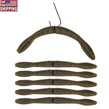 Dudley's Pre-Rigged Wacky Worm Kit Soft Plastic Bass Lures Fishing Bait 7 Inch