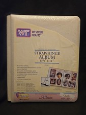 Scrapbooking Album Memories Forever 8.5" x 11" Cloth Strap/Hinge Natural Ivory