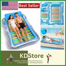 Inflatable Tanning Float 80" - Comfort  Style with Headrest  Reflective Base