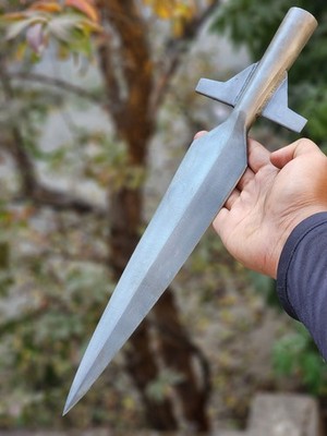 Hand Forged Boar Hunting Spear Head - Viking Spear - Hunting Spear with Sheath