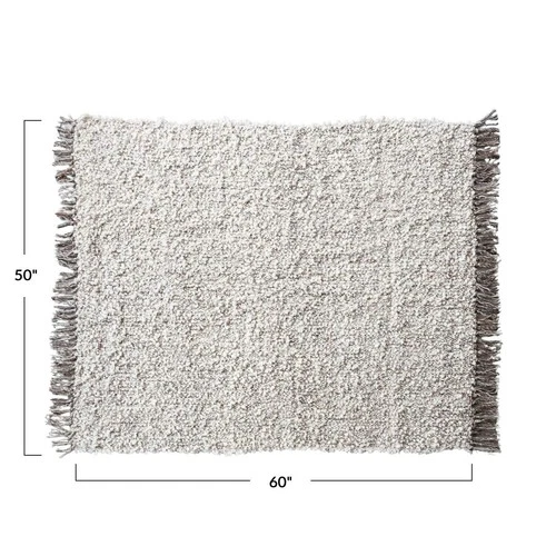 Creative Co-Op Wool Blend Shag Throw - Thumbnail 4