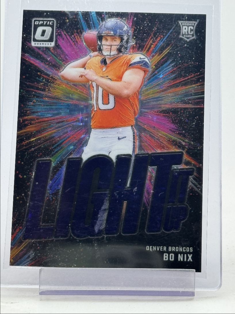BO NIX 2024 DONRUSS OPTIC ROOKIE LIGHT IT UP PURPLE STARS PRIZM RC /25 Q4236